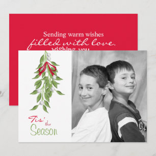 Mistletoe Holiday Photo Card