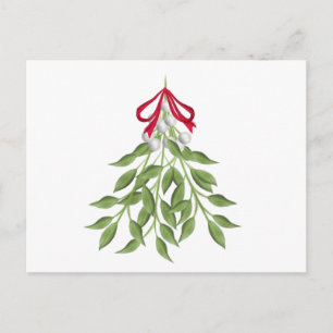 Mistletoe Holiday Postcard