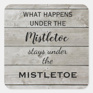 Mistletoe Holiday Square Sticker
