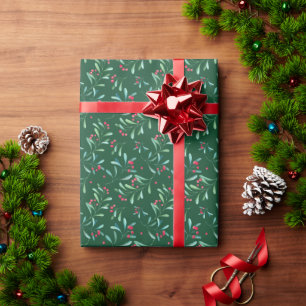 Mistletoe Holiday Wrapping Paper