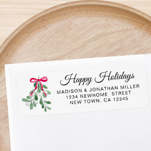 Mistletoe Holidays Return Address