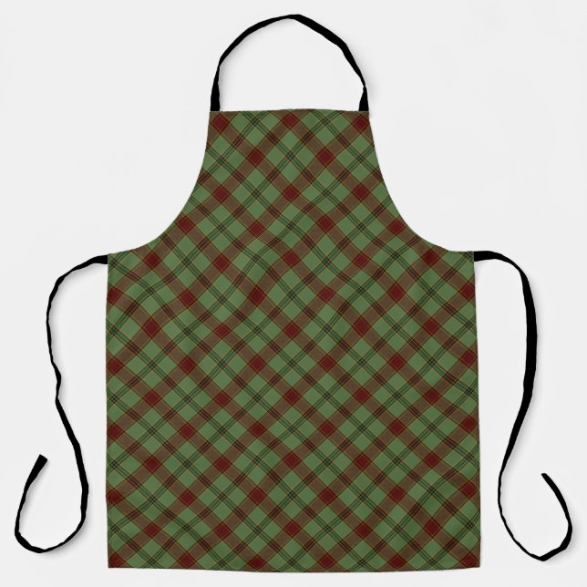Mistletoe & Holly Plaid Apron (Front)