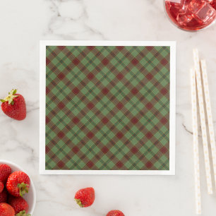 Mistletoe & Holly Plaid Napkin