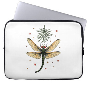 Mistletoe Kiss Dragonfly Laptop Sleeve