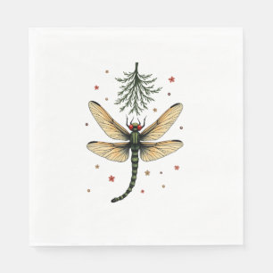 Mistletoe Kiss Dragonfly Napkin