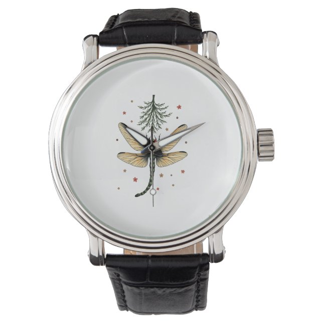 Mistletoe Kiss Dragonfly Watch (Front)