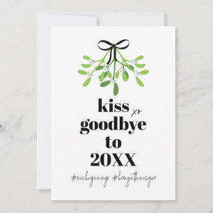 Mistletoe Kiss Goodbye Do-Over Funny Humour Holiday Card