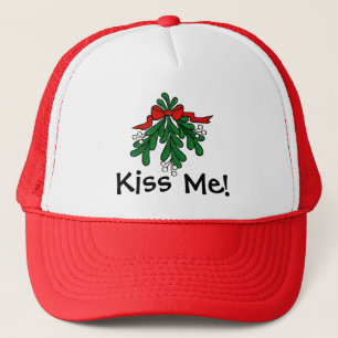 Mistletoe "Kiss Me"  Christmas Cap