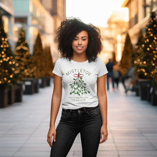 Mistletoe Kisses & Christmas Wishes Cute T-Shirt