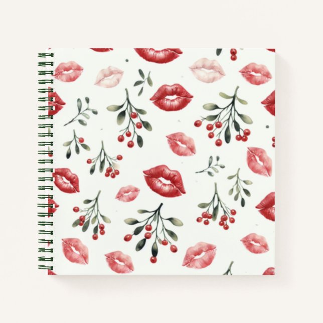 Mistletoe Kisses  Notebook (Front)