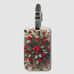 Mistletoe luggage tag