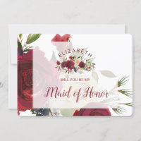 Mistletoe Manor Be My Maid of Honour Proposal Card