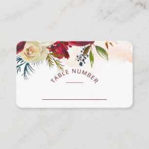 Mistletoe Manor Chic Seating Wedding Table Number Place Card