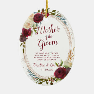 Mistletoe Manor To the Mother of the Groom Quote Ceramic Tree Decoration
