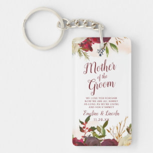 Mistletoe Manor To the Mother of the Groom Quote Key Ring