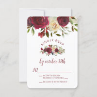 Mistletoe Manor Top Border Wedding RSVP Reply