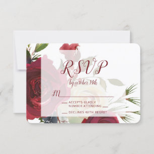 Mistletoe Manor Watercolor Wedding RSVP Response