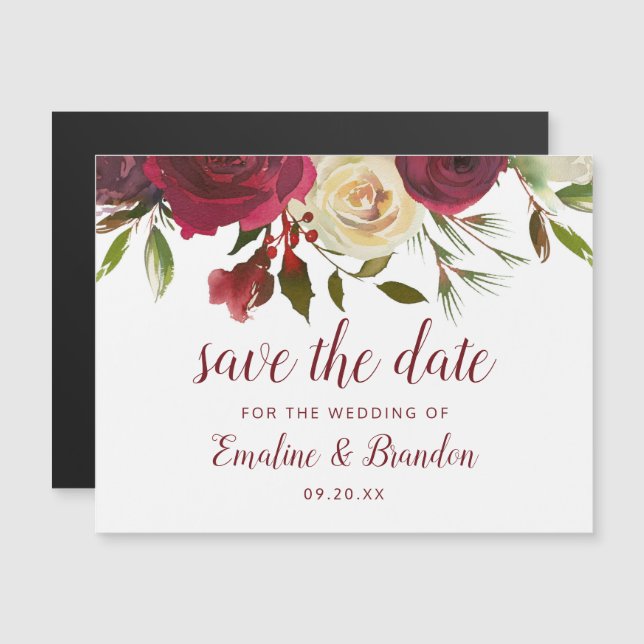 Mistletoe Manor Watercolor Winter Save the Date (Front/Back)