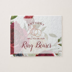 Mistletoe Manor Winter Be Our Ring Bearer Proposal Jigsaw Puzzle