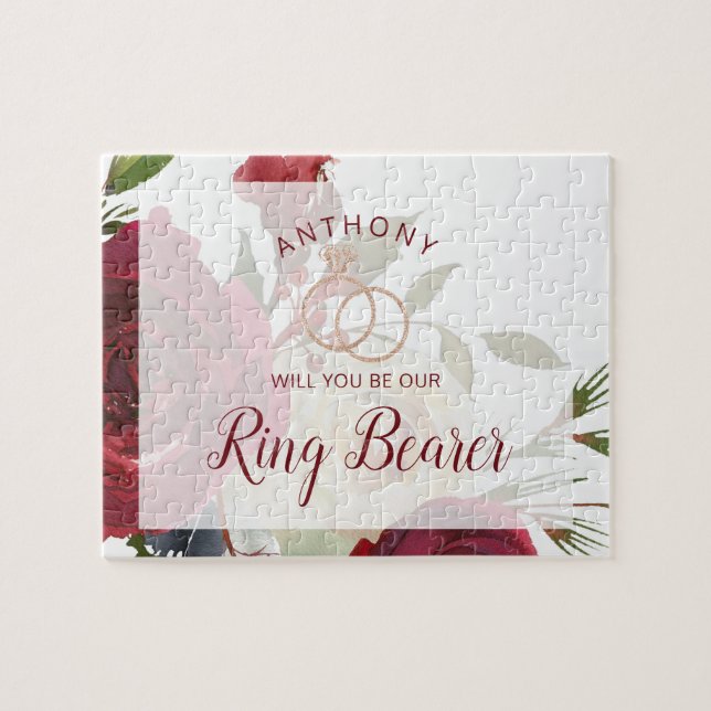 Mistletoe Manor Winter Be Our Ring Bearer Proposal Jigsaw Puzzle (Horizontal)