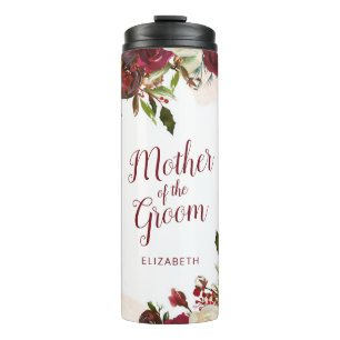 Mistletoe Manor Winter Holly Mother of the Groom Thermal Tumbler