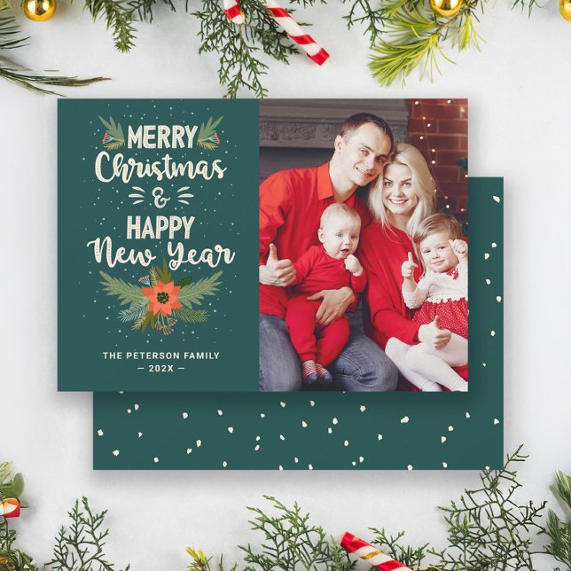 Mistletoe Memories: Merry Christmas New Year Photo Holiday Card (Creator Uploaded)