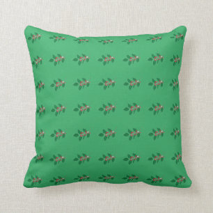 mistletoe mint green design by Alyvia Christmas Cushion