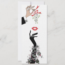 Mistletoe Mischief 1950s Illustration Fashion Announcement