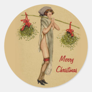 Mistletoe Miss 2 Classic Round Sticker