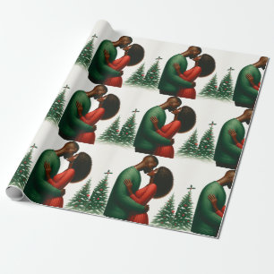 Mistletoe Moments 1 - Black people Christmas paper