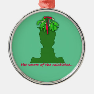 Mistletoe Optical Illusion Metal Tree Decoration