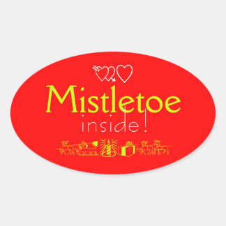 Mistletoe Oval Sticker