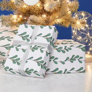 Mistletoe Pattern Wrapping Paper