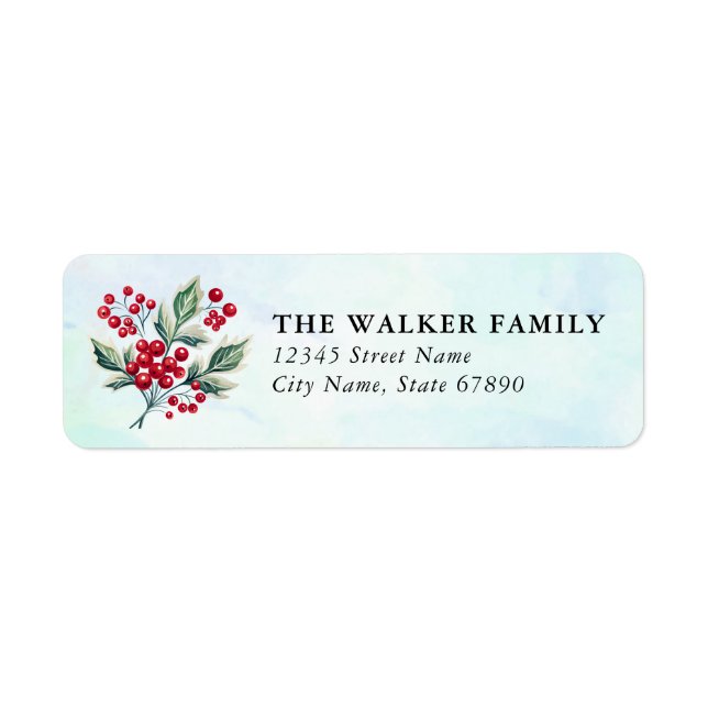 Mistletoe Return Address Labels (Front)