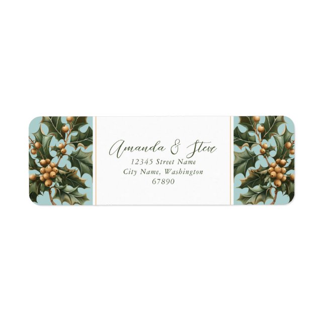 Mistletoe Return Address Labels (Front)