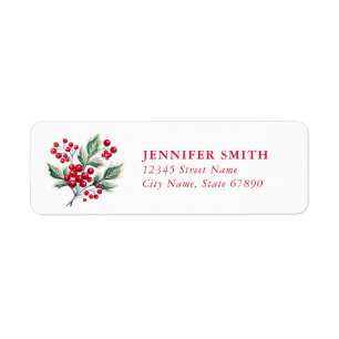 Mistletoe Return Address Labels