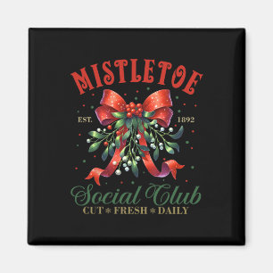 Mistletoe Social Club Holly Berry Christmas Coquet Magnet
