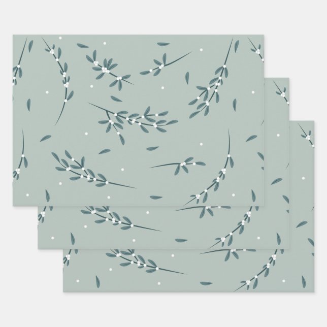 Mistletoe - wrapping paper sheet (Set)