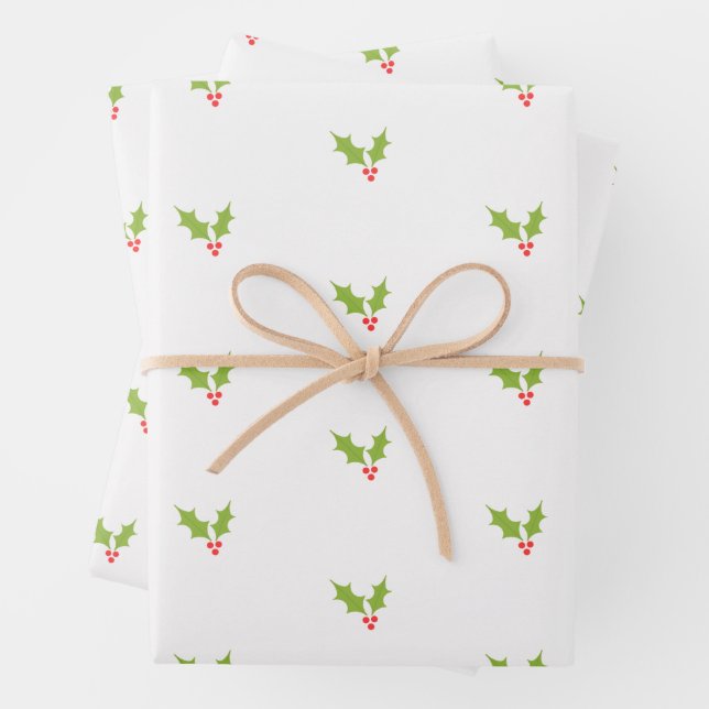 Mistletoe Wrapping Paper Sheet (In situ)