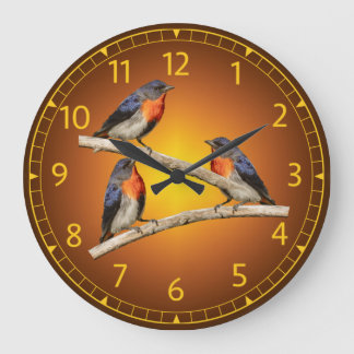  Mistletoebird, Flowerpecker, Australia, Indonesia Large Clock