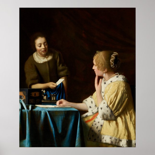 Mistress and Maid — Vermeer Poster (Front)