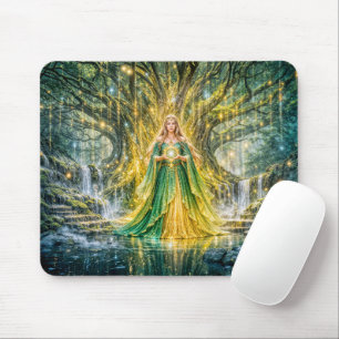 Mistress Beneath the World Tree Enchanted Fantasy Mouse Mat