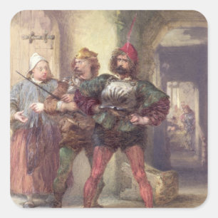 Mistress Quickly, Nym and Bardolph Square Sticker