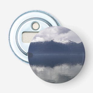 Misty Alaskan Sea in Shades of Blue Bottle Opener