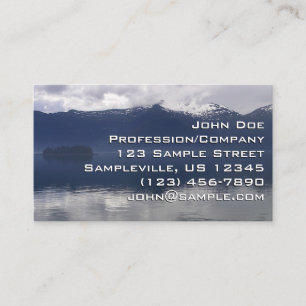 Misty Alaskan Sea in Shades of Blue Business Card