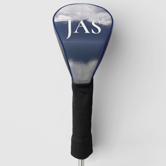 Misty Alaskan Sea in Shades of Blue Golf Head Cover (Front)