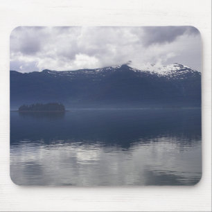 Misty Alaskan Sea in Shades of Blue Mouse Mat