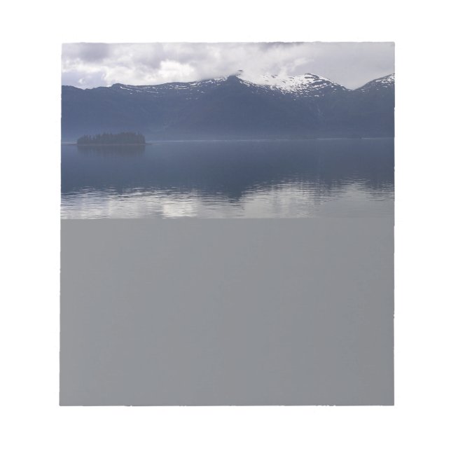 Misty Alaskan Sea in Shades of Blue Notepad (Front)