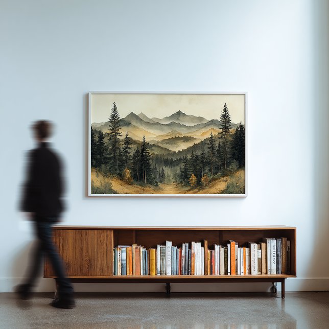 Misty Autumn Forest - Zen Nature Wall Art Print (Creator Uploaded)
