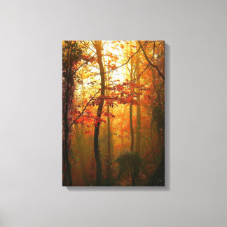 Misty Autumn Morning Canvas Print